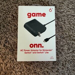 Onn Black AC Power Adapter for Nintendo Switch & Switch Lite